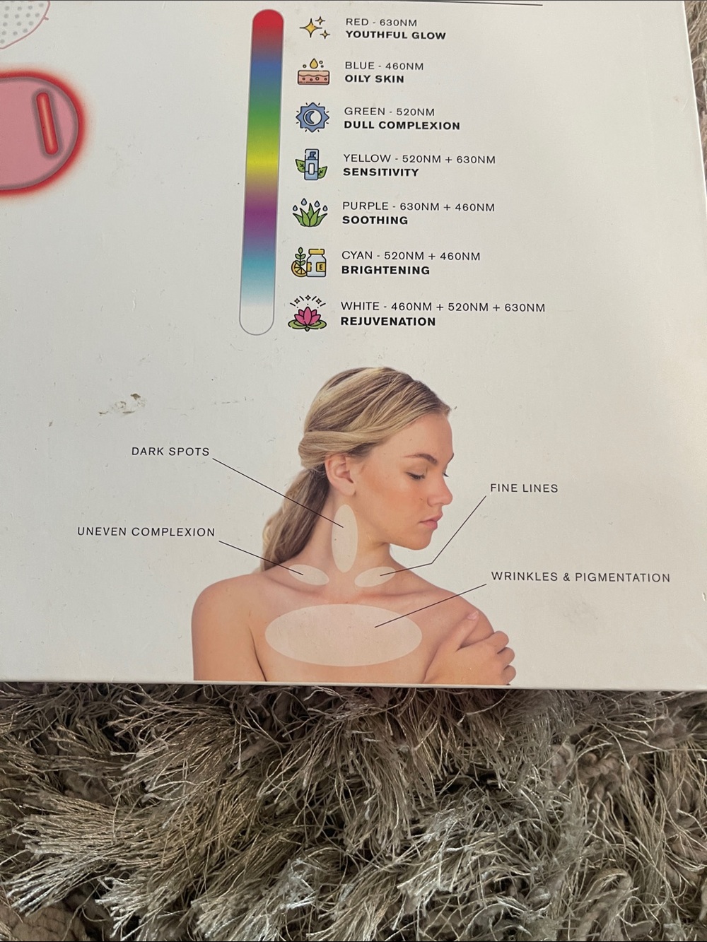 Pink LED Therapy Neck & Décolletage Mask - Picture 3 of 7